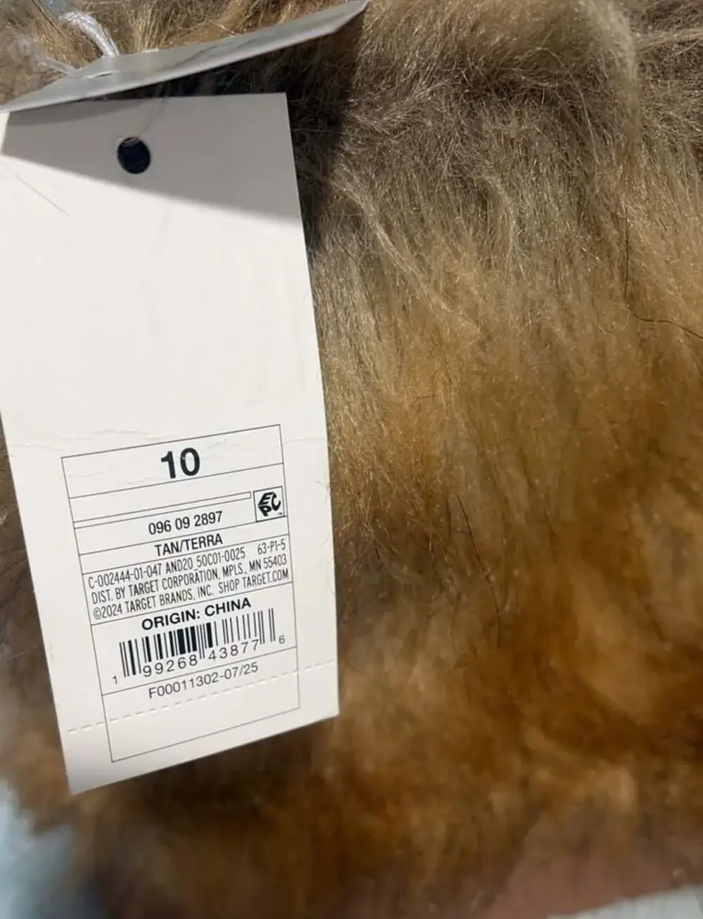 A New Day Women Terra Faux Fur Boots with Memory Foam Size 10 Tan